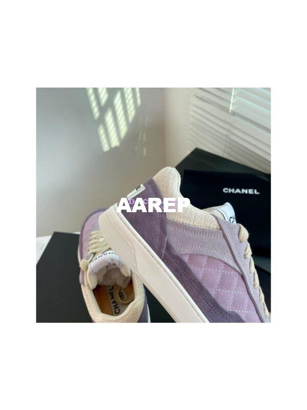 Replica Chanel Sneakers Mesh and Velvet G37488 Purple 7