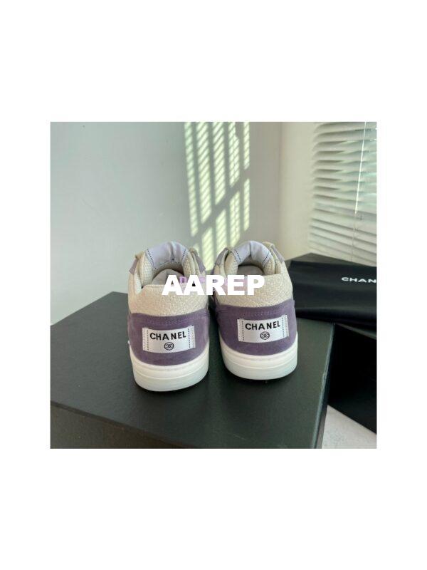 Replica Chanel Sneakers Mesh and Velvet G37488 Purple 8