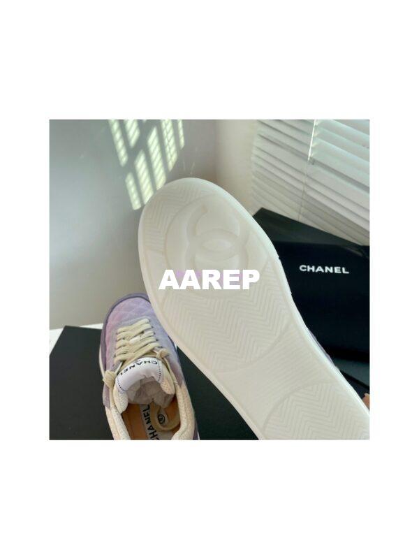 Replica Chanel Sneakers Mesh and Velvet G37488 Purple 9