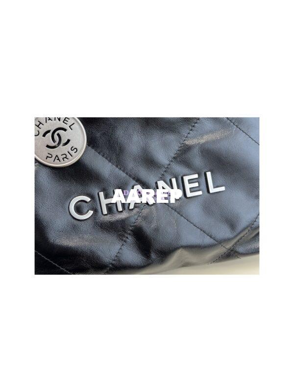Replica Chanel Mini 22 Handbag Shiny Calfskin & Gold Metal AS3980 Black 34