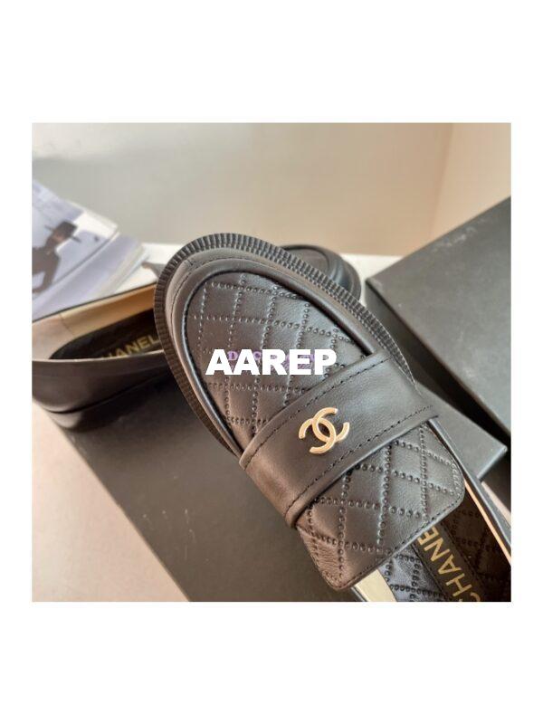 Replica Chanel Shiny Calfskin Loafer G38048 Black 6