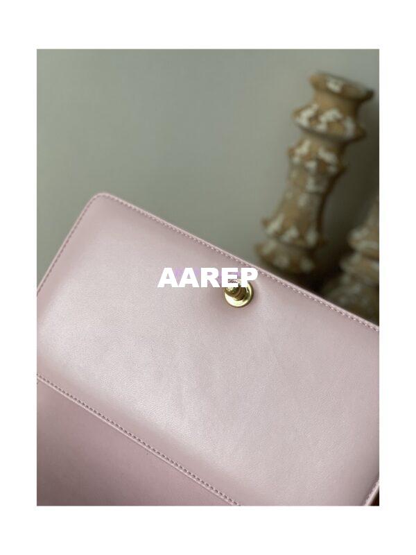 Replica Chanel Boy Handbag in Lambskin with Matte Gold Hardware 67086 Sakura Pink 17