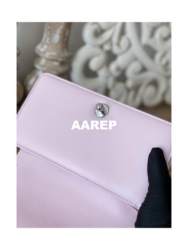 Replica Chanel Boy Handbag in Lambskin with Shining Silver Hardware 67086 Sakura Pink 7