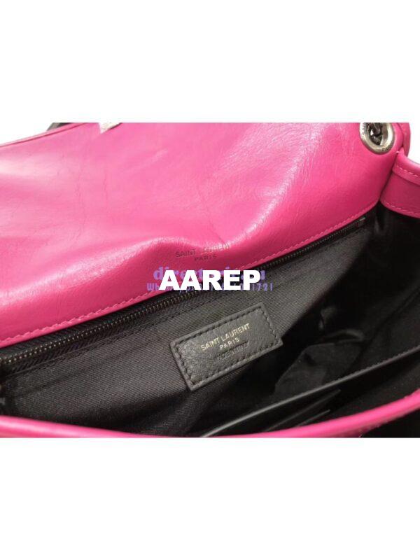 Replica YSL Saint Laurent Niki Chain Bag In Vintage Crinkled And Quilted Leather 498894 Rosy Pink 11