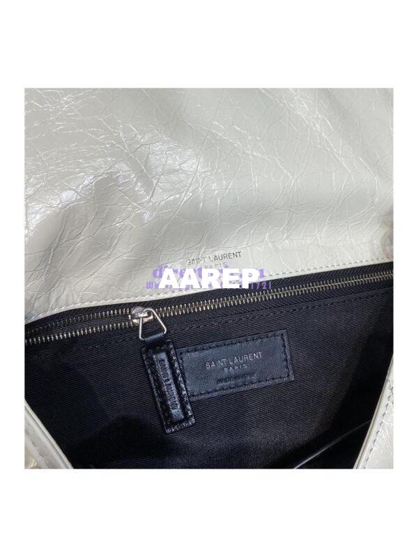 Replica YSL Saint Laurent Niki Chain Bag In Vintage Crinkled And Quilted Leather 498894 Blanc 5