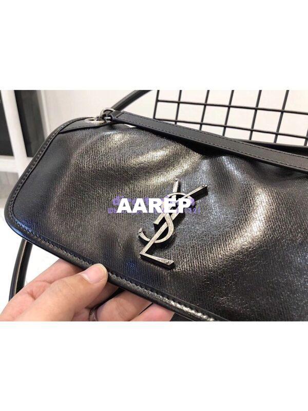 Replica Yves Saint Laurent YSL Niki Medium in Metallic Leather Black 6
