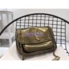 Replica Yves Saint Laurent YSL Niki Medium in Metallic Leather Black