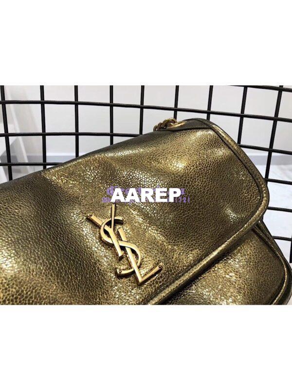 Replica Yves Saint Laurent YSL Niki Medium in Metallic Leather Champagne Gold 8