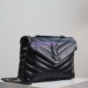 Replica Yves Saint Laurent YSL Niki Baby in Metallic Leather Black