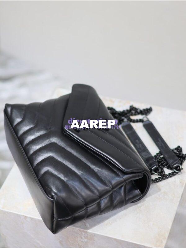 Replica Yves Saint Laurent YSL Loulou Small In Matelassé “Y” Leather Black Black Hardware 494699 5