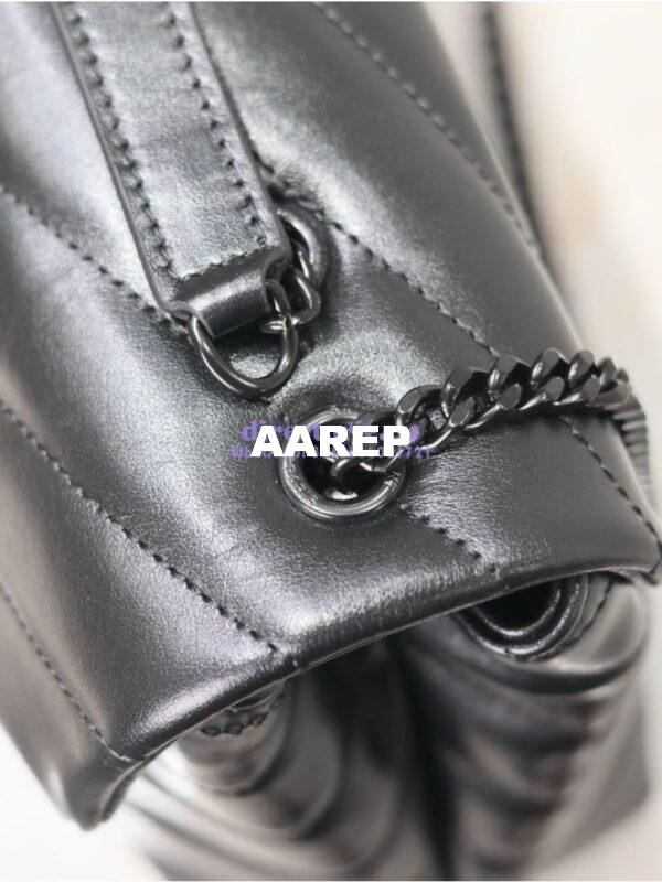 Replica Yves Saint Laurent YSL Loulou Small In Matelassé “Y” Leather Black Black Hardware 494699 10