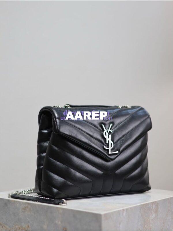 Replica Yves Saint Laurent YSL Loulou Small In Matelassé “Y” Leather Black Silver Hardware 494699 3