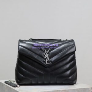 Replica Yves Saint Laurent YSL Loulou Small In Matelassé “Y” Leather Black Silver Hardware 494699 2