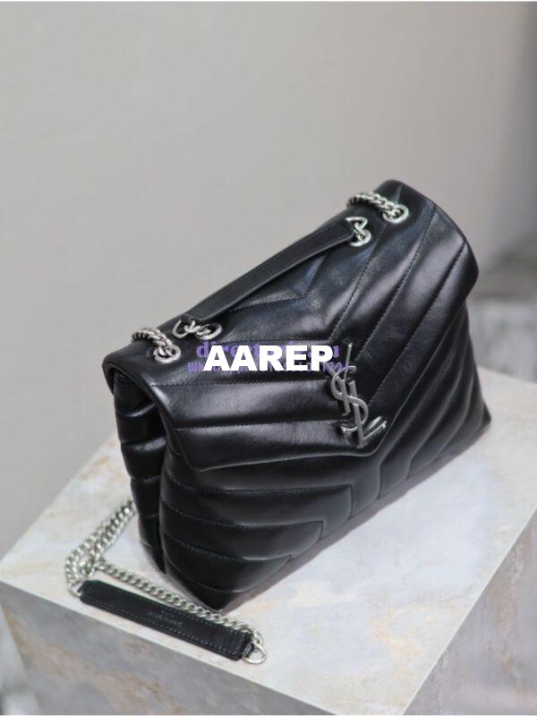 Replica Yves Saint Laurent YSL Loulou Small In Matelassé “Y” Leather Black Silver Hardware 494699 6