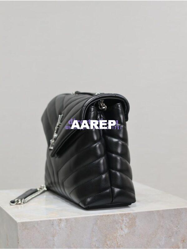 Replica Yves Saint Laurent YSL Loulou Small In Matelassé “Y” Leather Black Silver Hardware 494699 7