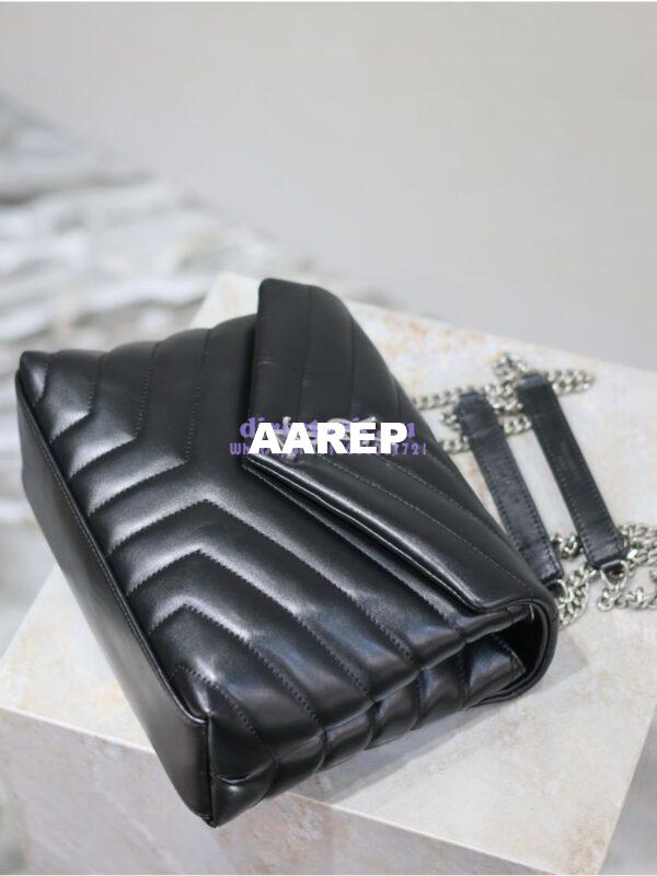 Replica Yves Saint Laurent YSL Loulou Small In Matelassé “Y” Leather Black Silver Hardware 494699 9