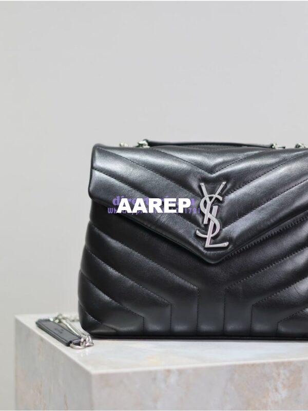Replica Yves Saint Laurent YSL Loulou Small In Matelassé “Y” Leather Black Silver Hardware 494699 10