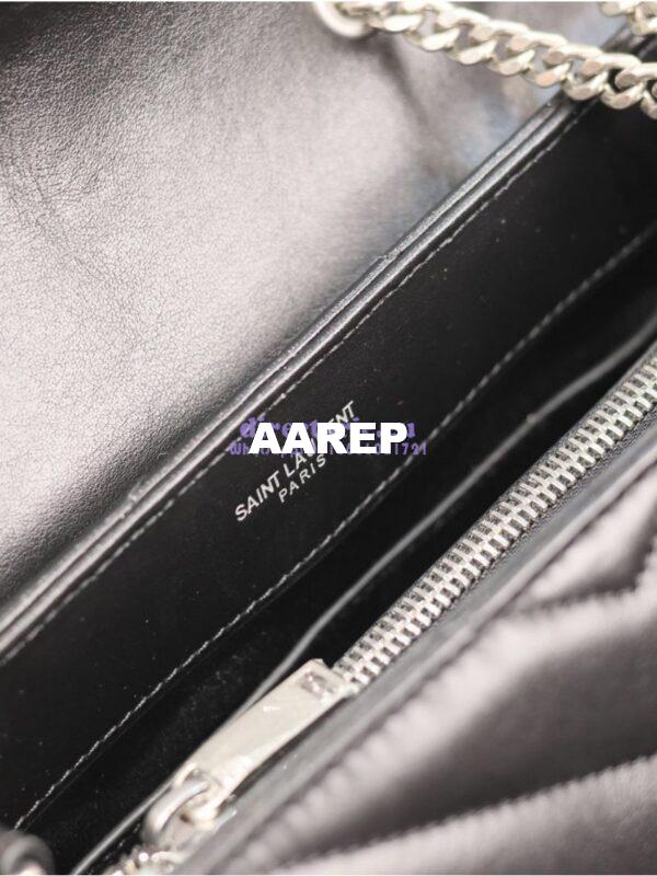 Replica Yves Saint Laurent YSL Loulou Small In Matelassé “Y” Leather Black Silver Hardware 494699 12