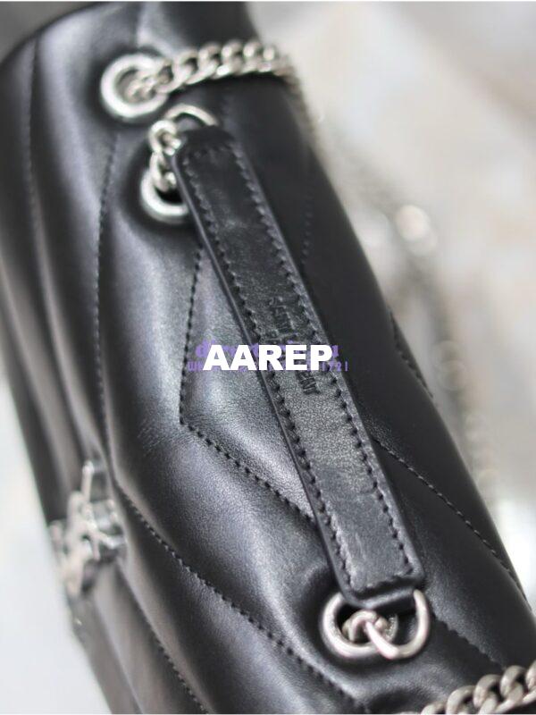 Replica Yves Saint Laurent YSL Loulou Small In Matelassé “Y” Leather Black Silver Hardware 494699 13