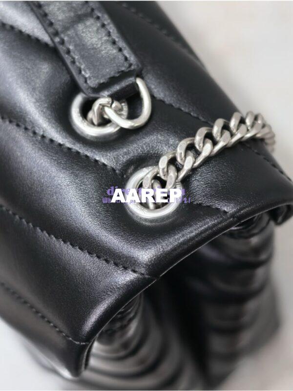 Replica Yves Saint Laurent YSL Loulou Small In Matelassé “Y” Leather Black Silver Hardware 494699 14