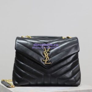 Replica Yves Saint Laurent YSL Loulou Small In Matelassé “Y” Leather Black 494699