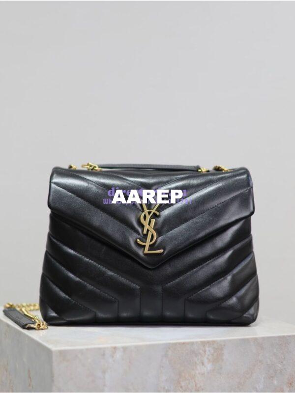 Replica Yves Saint Laurent YSL Loulou Small In Matelassé “Y” Leather Black 494699
