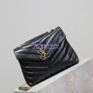 Replica Yves Saint Laurent YSL Loulou Small In Matelassé “Y” Leather Black 494699 2