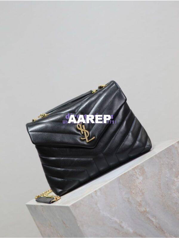 Replica Yves Saint Laurent YSL Loulou Small In Matelassé “Y” Leather Black 494699 2