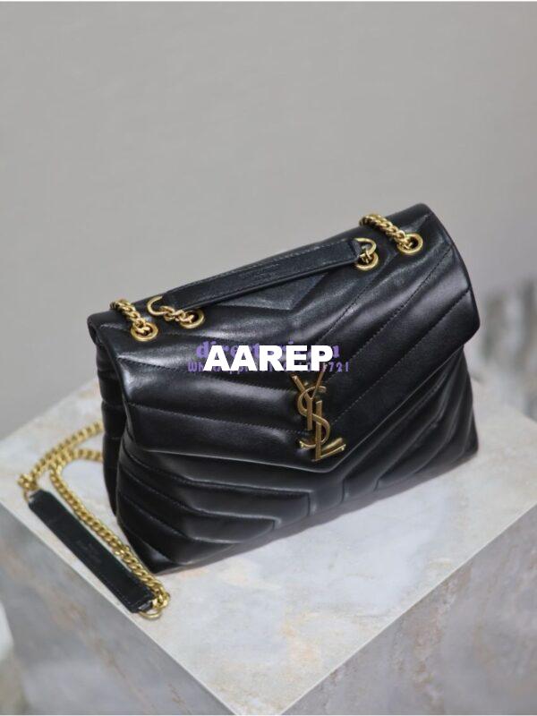 Replica Yves Saint Laurent YSL Loulou Small In Matelassé “Y” Leather Black 494699 3