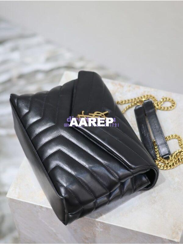 Replica Yves Saint Laurent YSL Loulou Small In Matelassé “Y” Leather Black 494699 5