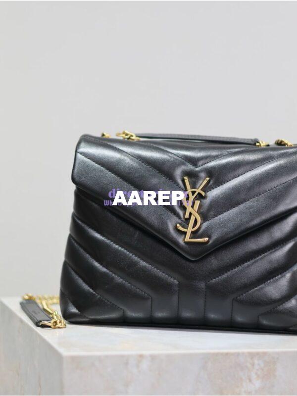 Replica Yves Saint Laurent YSL Loulou Small In Matelassé “Y” Leather Black 494699 6