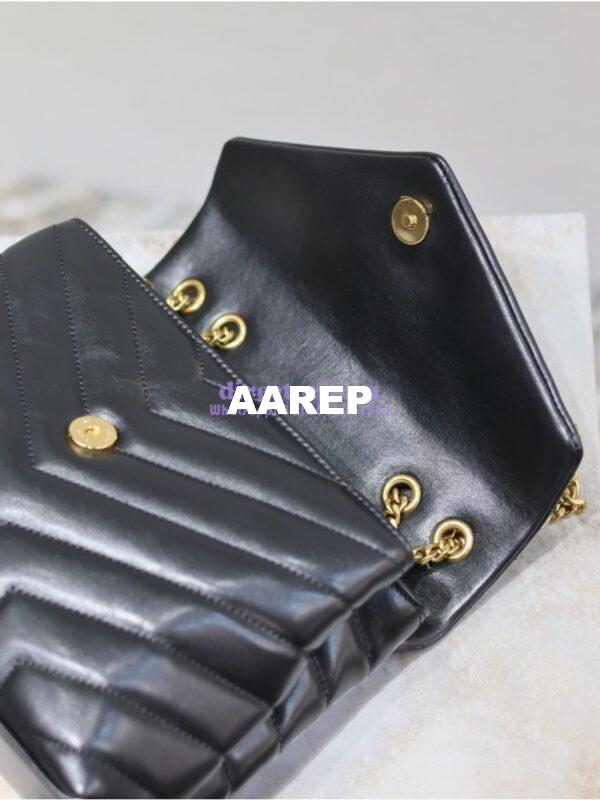 Replica Yves Saint Laurent YSL Loulou Small In Matelassé “Y” Leather Black 494699 11