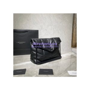 Replica Yves Saint Laurent YSL Loulou Puffer Medium Bag In Quilted Lambskin 5774751 All Black 2