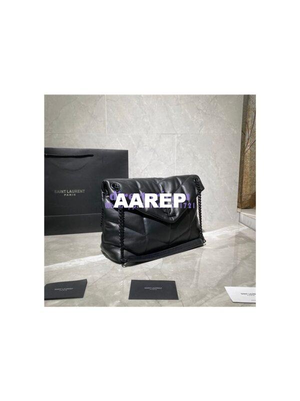 Replica Yves Saint Laurent YSL Loulou Puffer Medium Bag In Quilted Lambskin 5774751 All Black 2