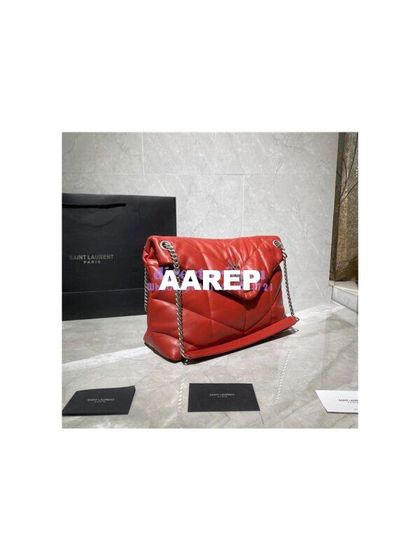 Replica Yves Saint Laurent YSL Loulou Puffer Medium Bag In Quilted Lambskin 5774751 Red 4