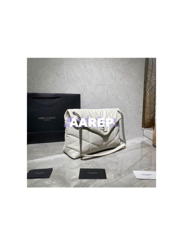 Replica Yves Saint Laurent YSL Loulou Puffer Medium Bag In Quilted Lambskin 5774751 White 4