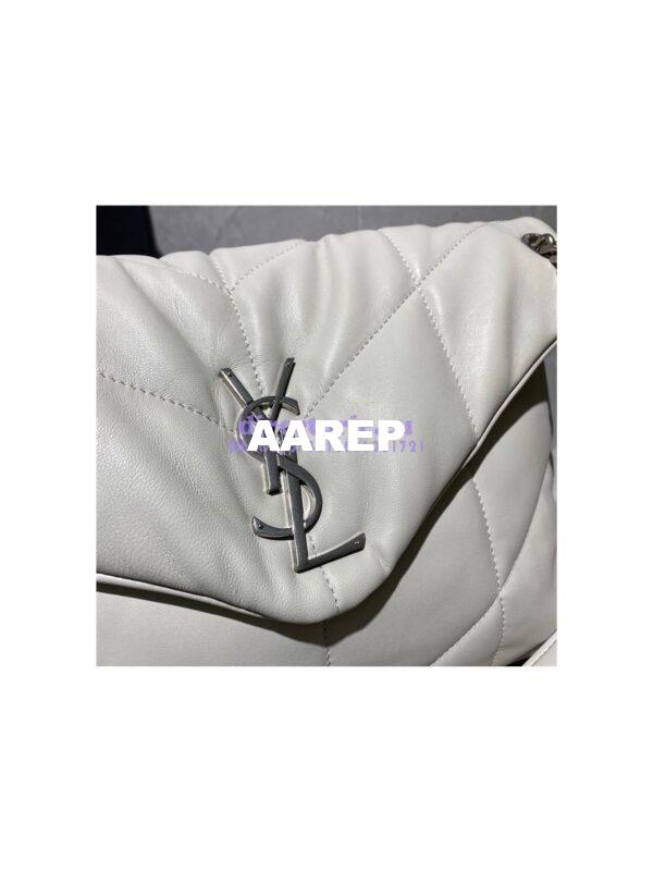Replica Yves Saint Laurent YSL Loulou Puffer Medium Bag In Quilted Lambskin 5774751 White 5
