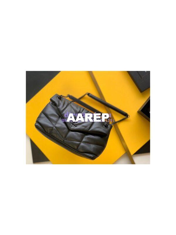 Replica Yves Saint Laurent YSL Loulou Puffer Small Bag In Quilted Lambskin 577476 All Black