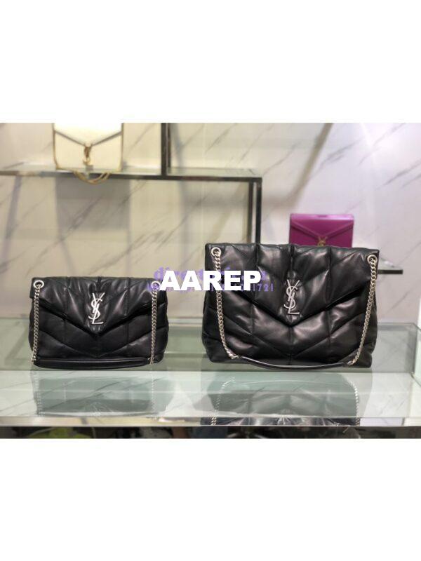 Replica Yves Saint Laurent YSL Loulou Puffer Small Bag In Quilted Lambskin 577476 Black 3