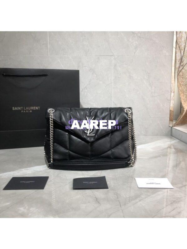 Replica Yves Saint Laurent YSL Loulou Puffer Small Bag In Quilted Lambskin 577476 Black 4