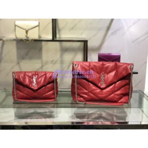Replica Yves Saint Laurent YSL Loulou Puffer Small Bag In Quilted Lambskin 577476 Red 2