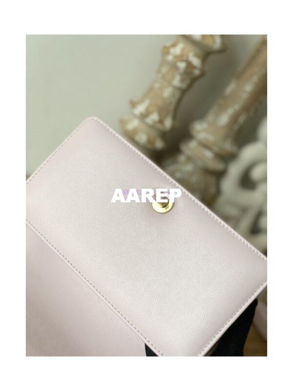 Replica Chanel Boy Handbag in Grained Calfskin with Matte Gold Hardware 67086 Sakura Pink 7