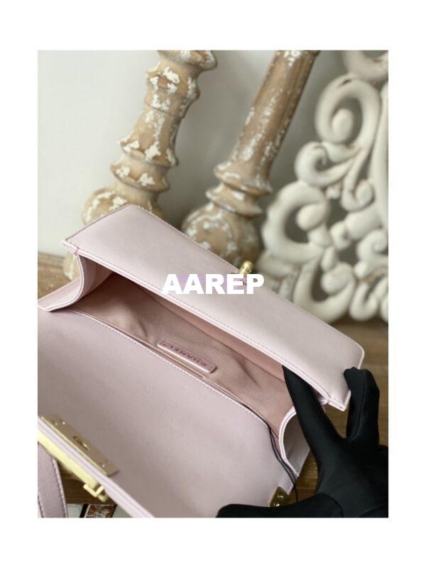 Replica Chanel Boy Handbag in Grained Calfskin with Matte Gold Hardware 67086 Sakura Pink 17