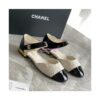 Replica Chanel Slingback in Grossgrain G38362 with Camellia Black