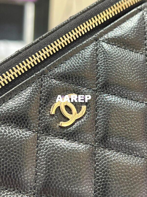 Replica Chanel 23K Small Vanity With Classic Chain in Grained Calfskin with Mirror AP1341 Black 8