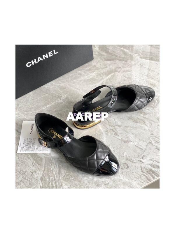 Replica Chanel Ballerina Lambskin & Patent Calfskin G38441 Black 3