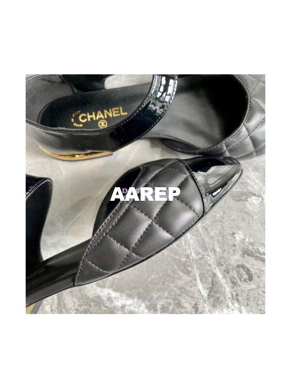Replica Chanel Ballerina Lambskin & Patent Calfskin G38441 Black 7