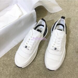 Replica Chanel Trainers in Knitwear G38332 White