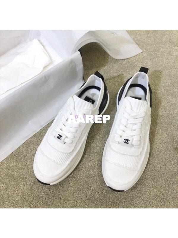 Replica Chanel Trainers in Knitwear G38332 White