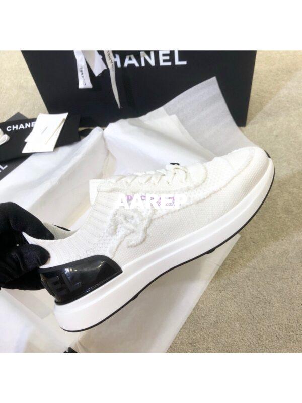 Replica Chanel Trainers in Knitwear G38332 White 4